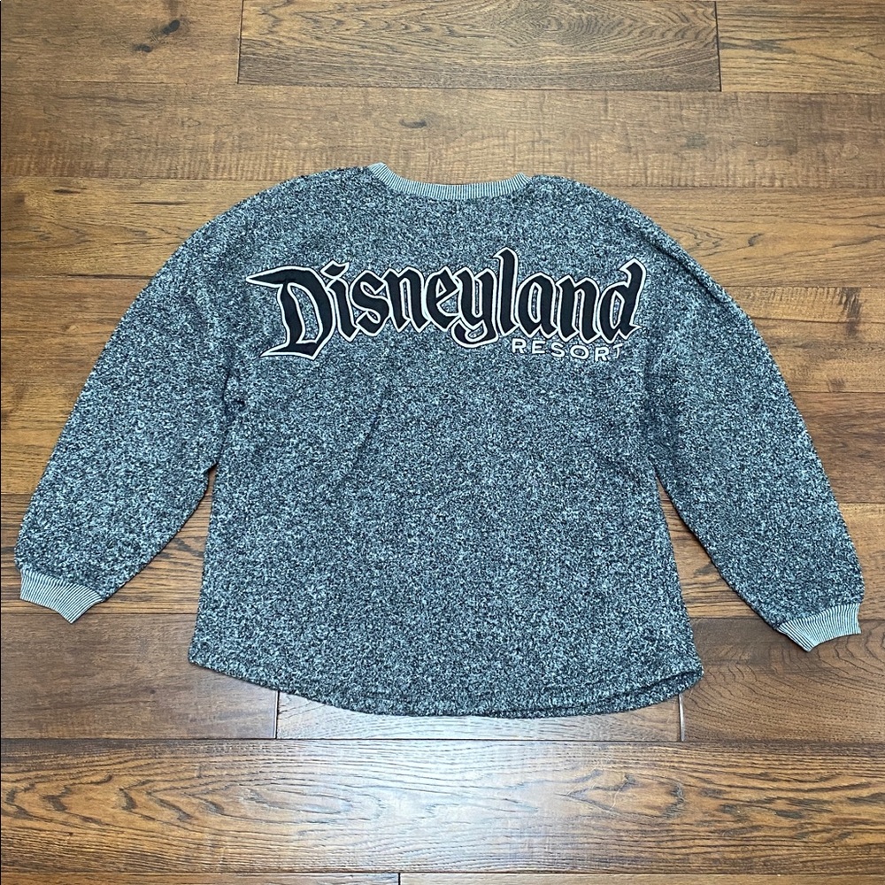 Disneyland fuzzy sherpa fleece Spirit Jersey, black/gray, size XL